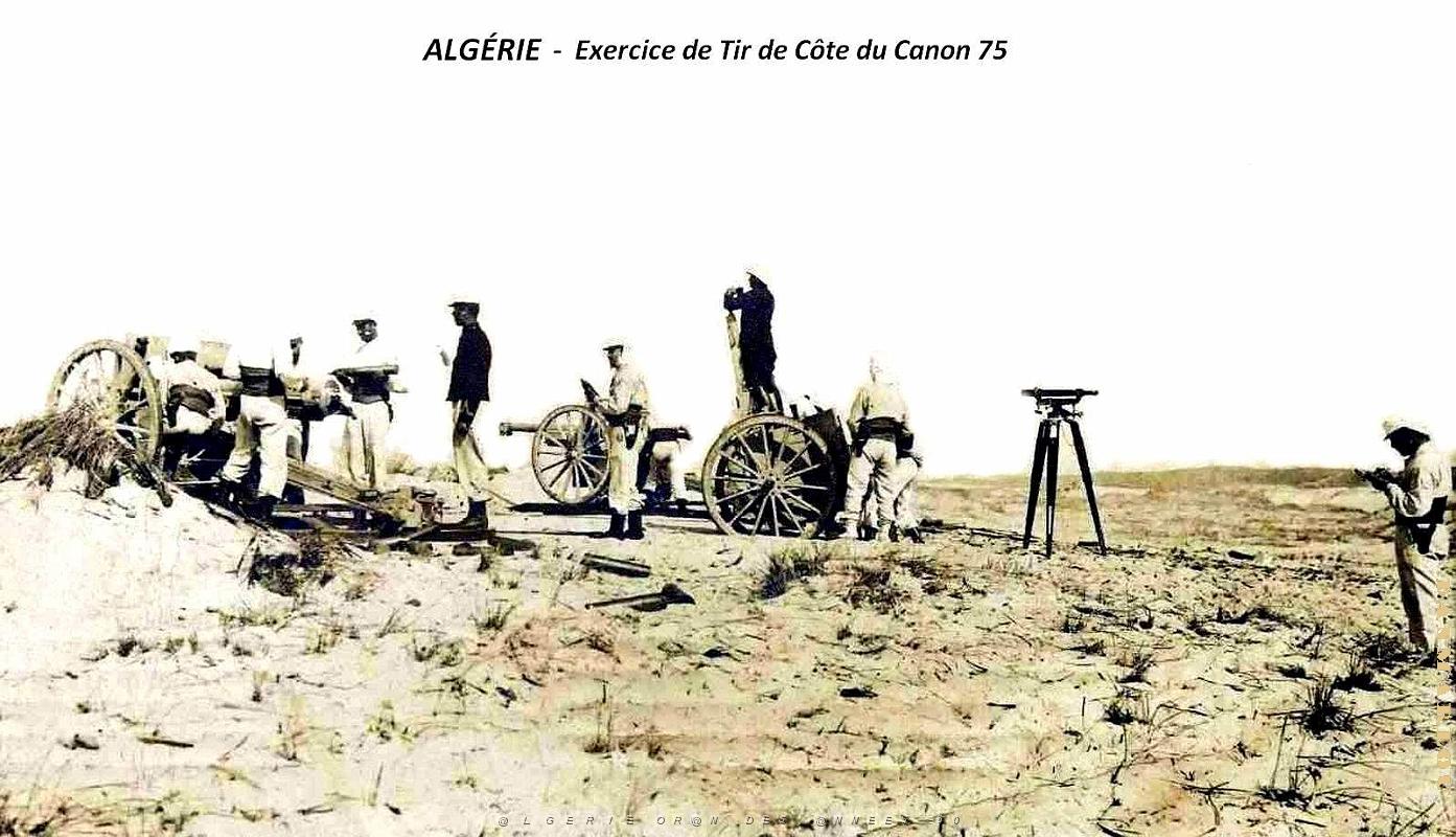 Algerie - Exercice de Tir de cote du Canon de 75.jpg